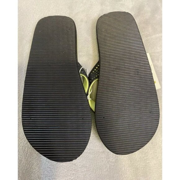 OT Revolution Black & Lime Flip Flops Small 11/12 - Picture 3 of 3